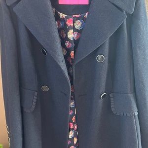 Betsy Johnson XL long black coat